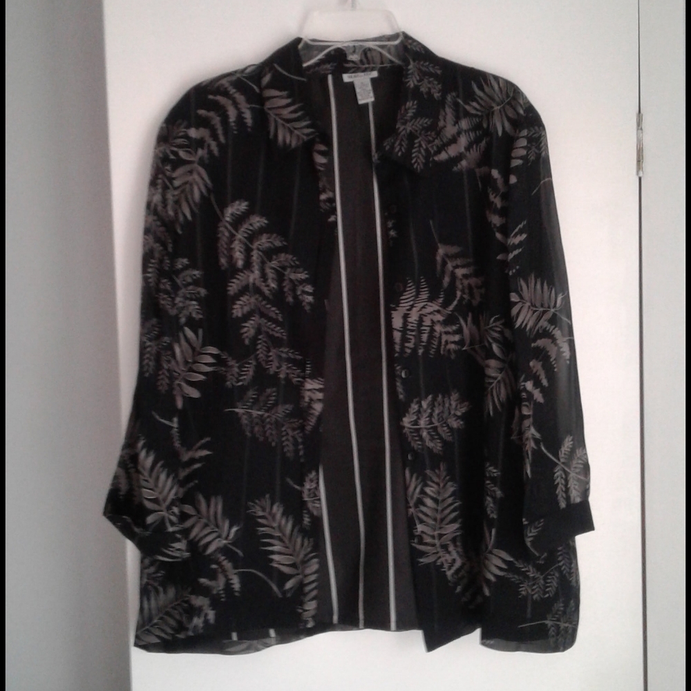 Blouse with shell.  23 inches across